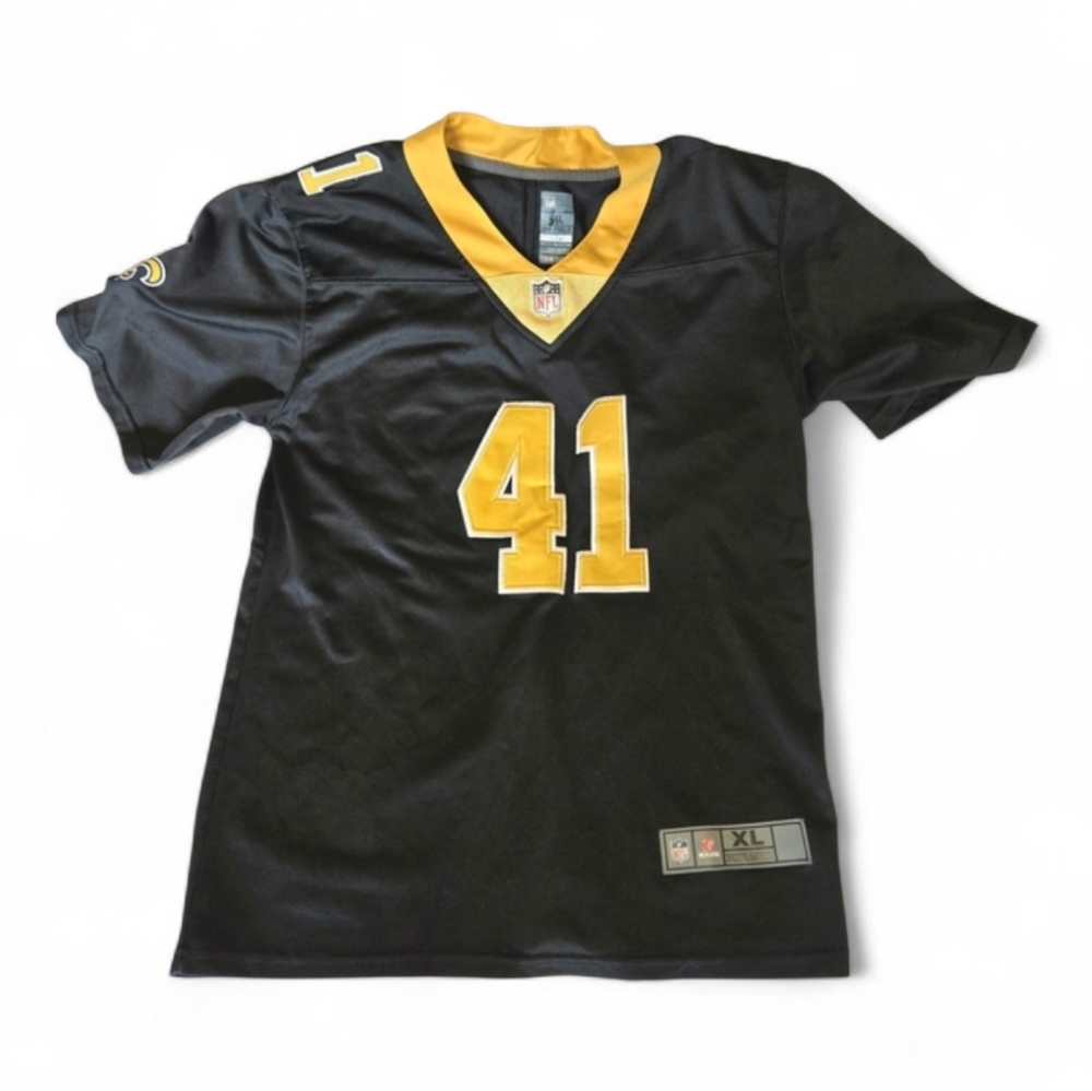 New Orleans Saints Alvin Kamara #41 Black and Gold Unisex Jersey